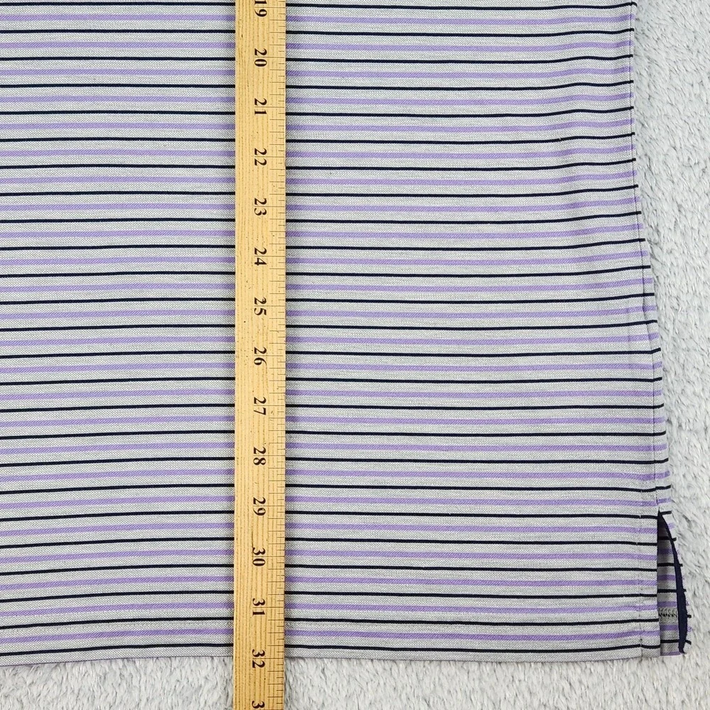 Ralph Lauren Polo Mens 2XL Purple Gray Striped Pro Fit Performance Wicking NEW
